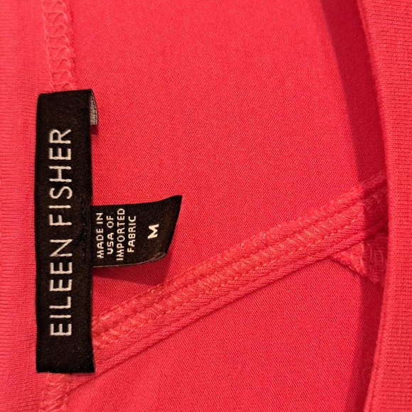 Eileen Fisher Coral Sleeveless Cutout Back Rayon Knit Dress Size Meduim - Picture 4 of 6